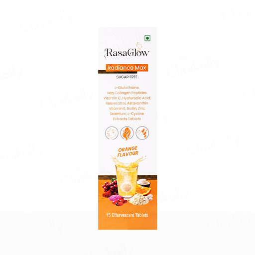Rasaglow Radiance Max Effervescent Tablet - Orange Flavour